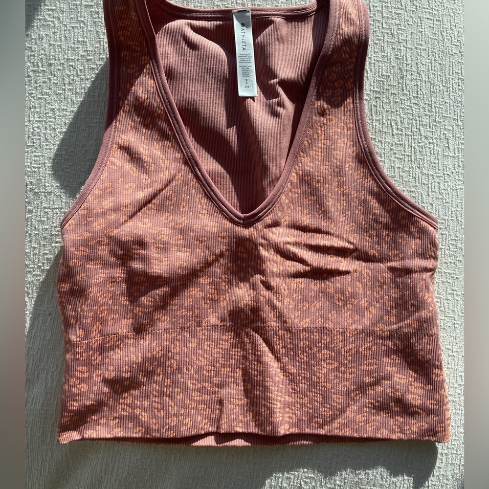 Athleta Seamless Ribbed Crop Top NWOT